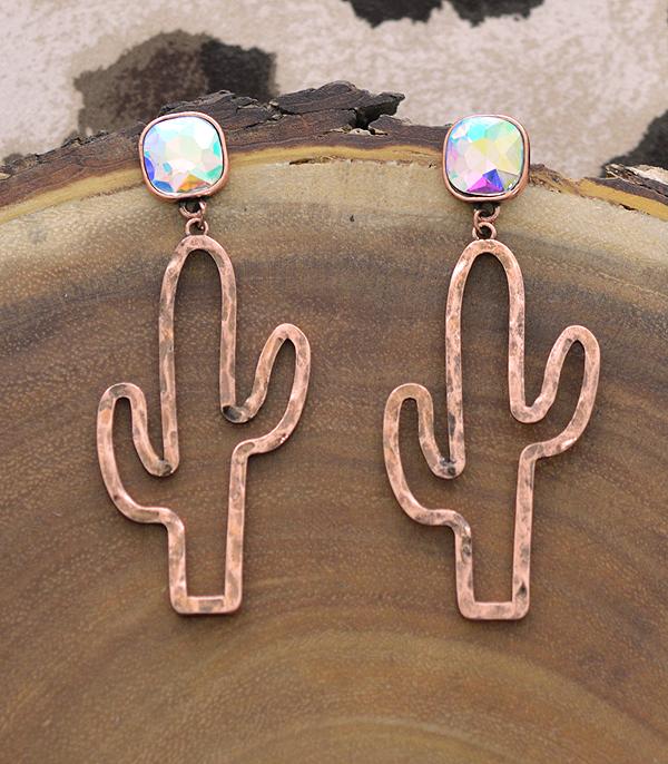 Copper Cactus Earrings